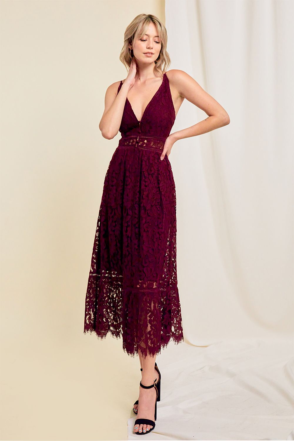 Paula Lace Midi Dress