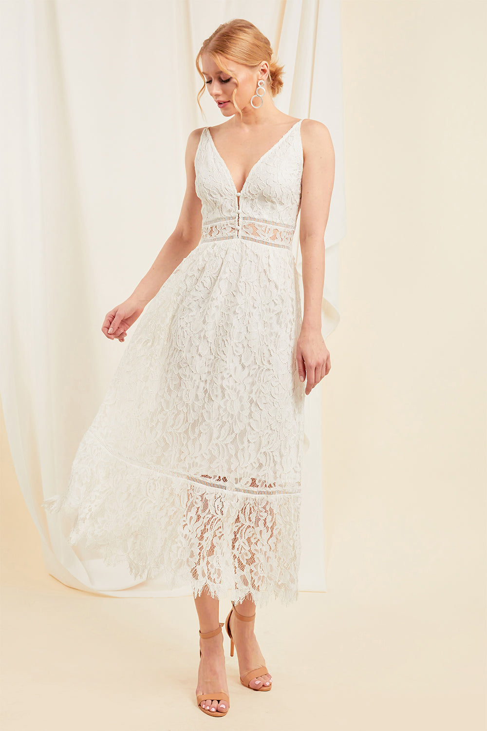 Paula Lace Midi Dress Minuet Apparel Paula Lace Midi Dress Minuet Apparel