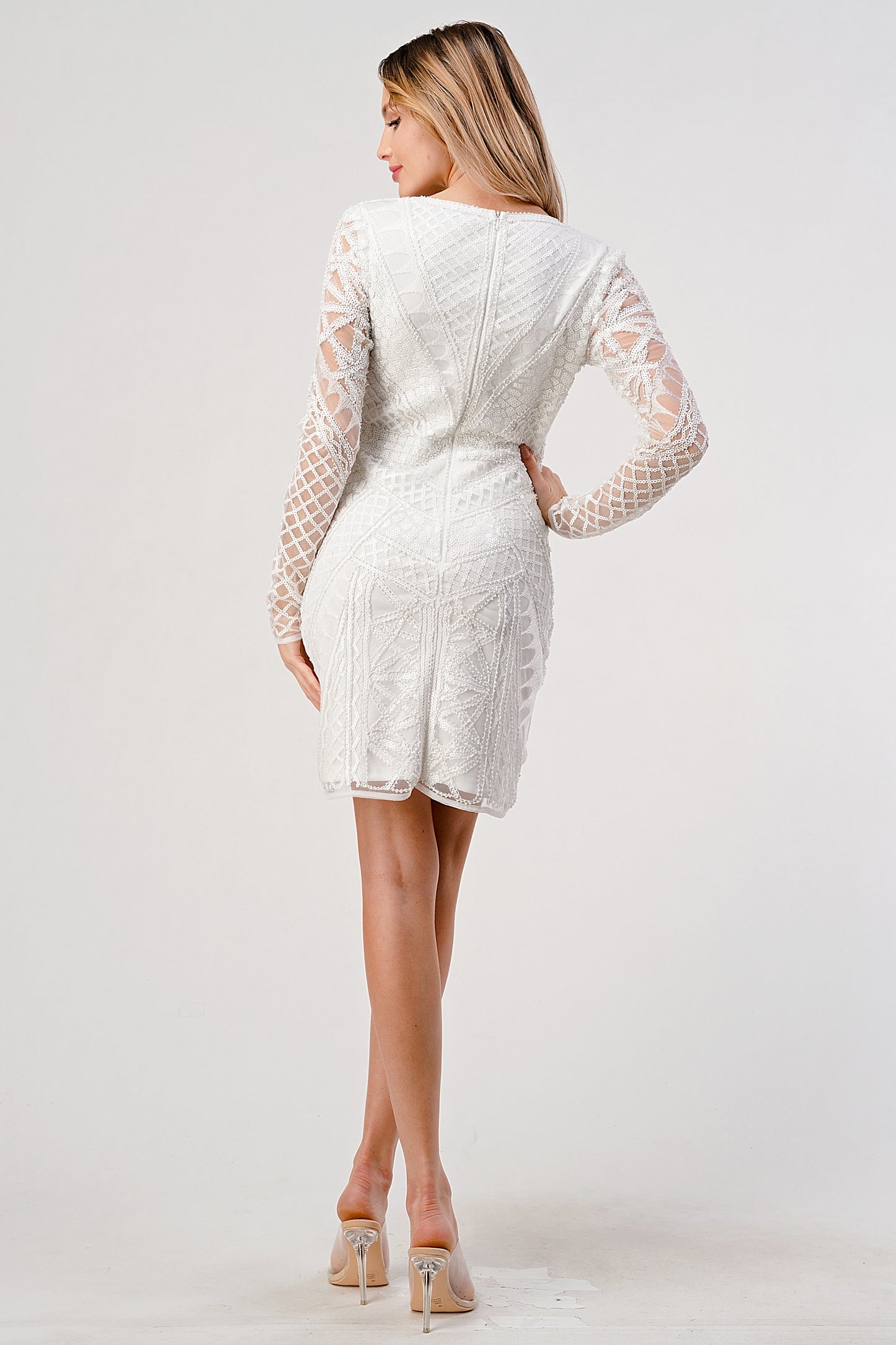 Stephanie Long Sleeve Sequin Mini Dress