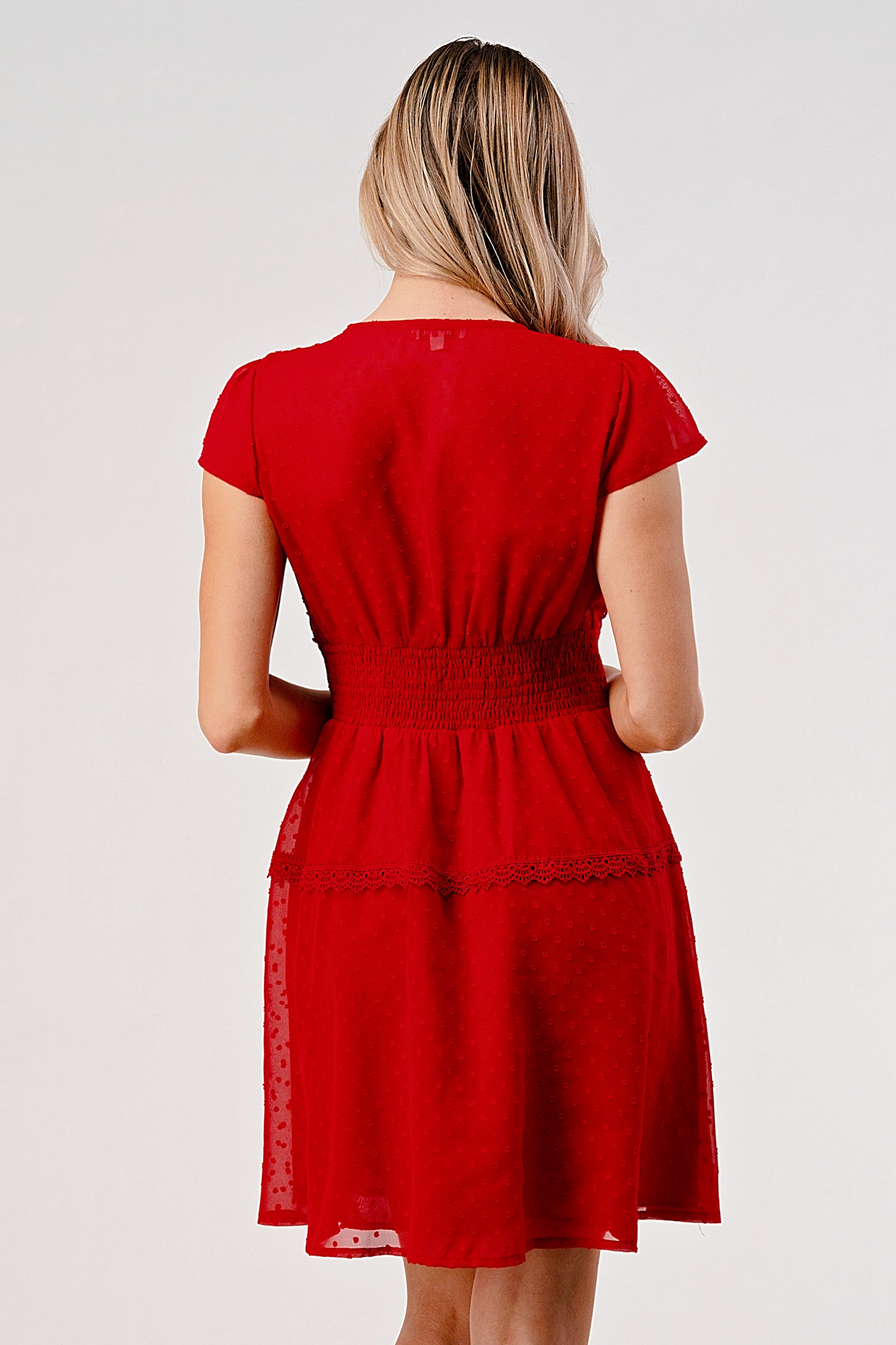 Trixie Cap Sleeve A-Line Mini Dress