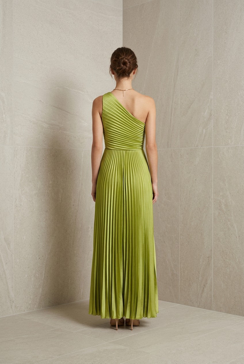 Kenana One Shoulder Satin Dress