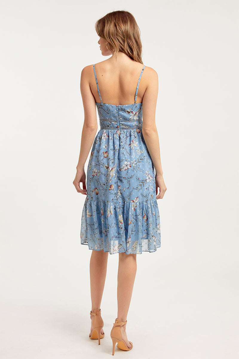 Agnes Printed Chiffon Midi Dress