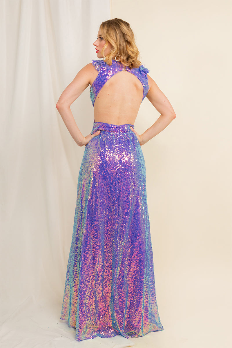 Savanna Sequin Dress With Open Back