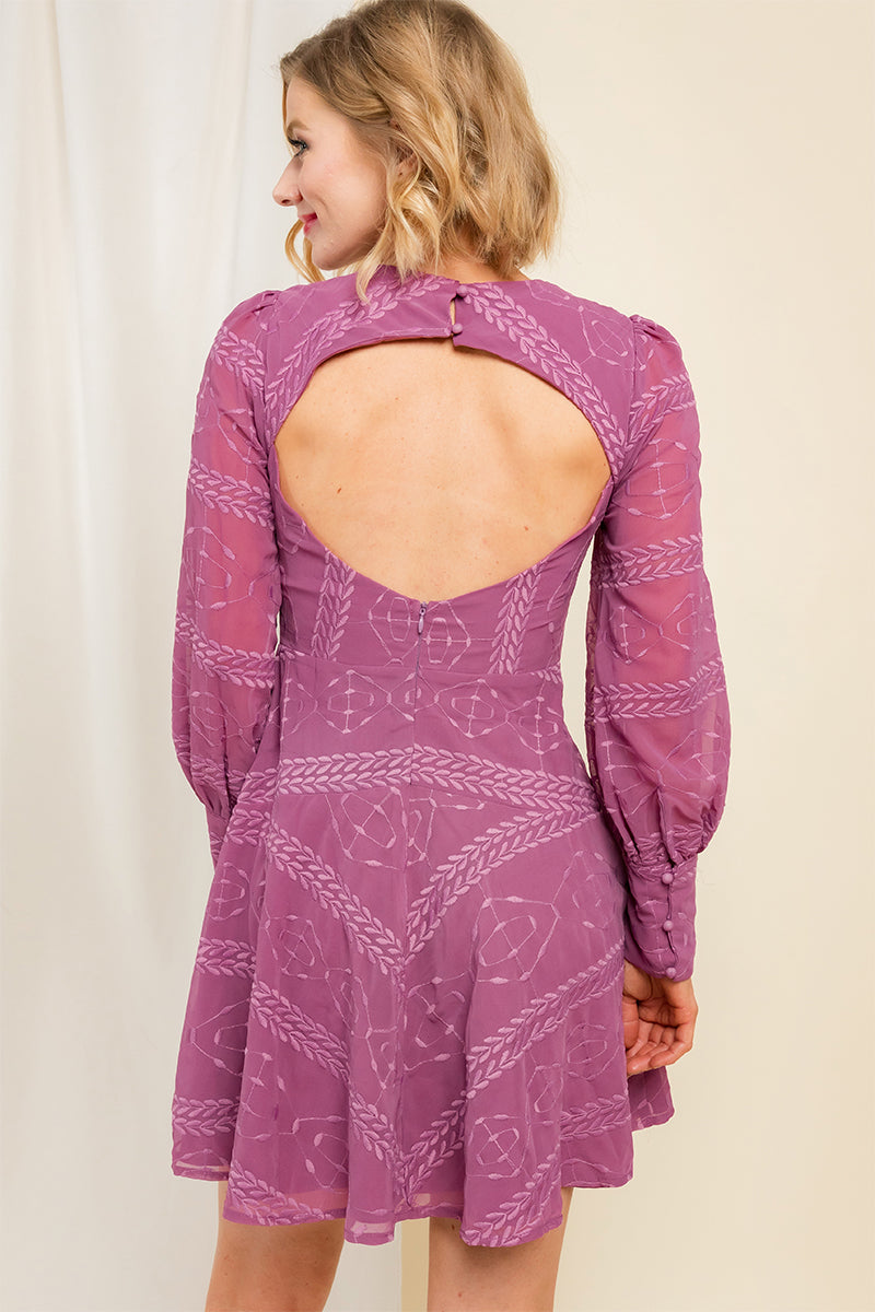Manon Sweetheart Long Sleeve Mini Dress