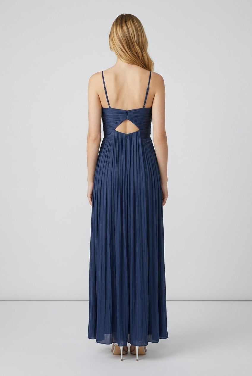 Eleanor Halter Gown with Scarf Train