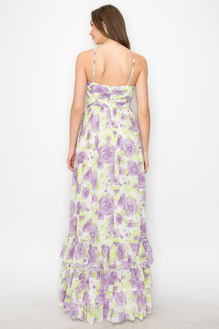 Elora Maxi Chiffon Floral Gown