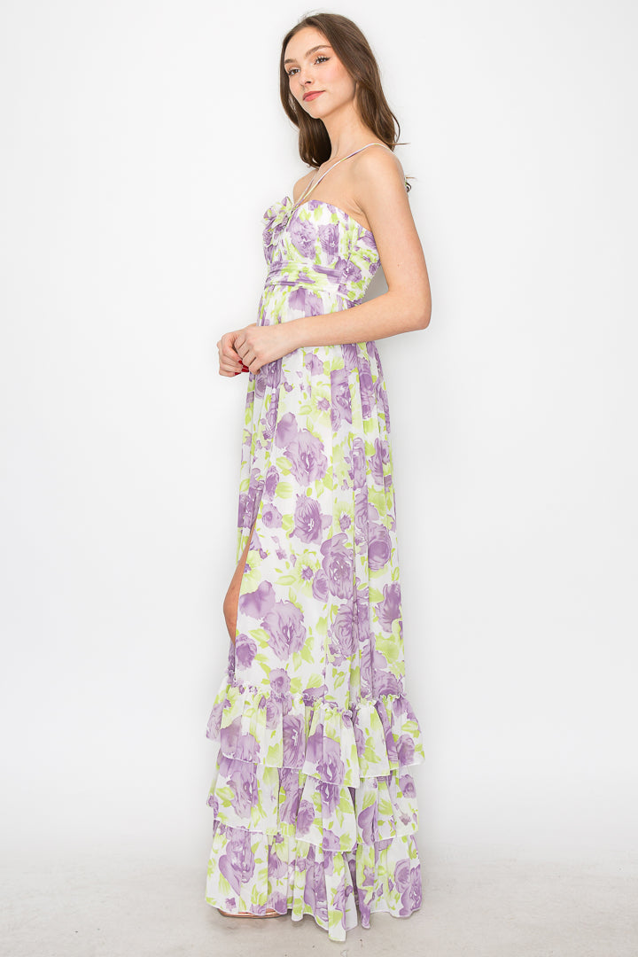 Elora Maxi Chiffon Floral Gown