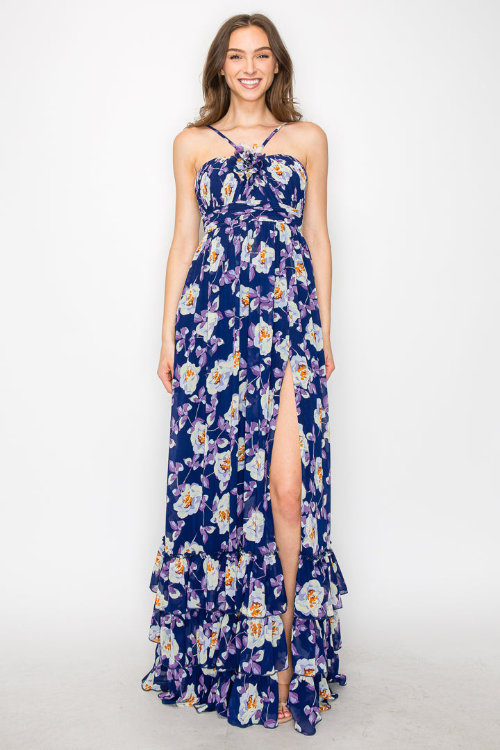 Elora Maxi Chiffon Floral Gown