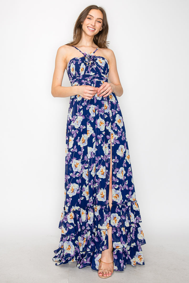 Elora Maxi Chiffon Floral Gown