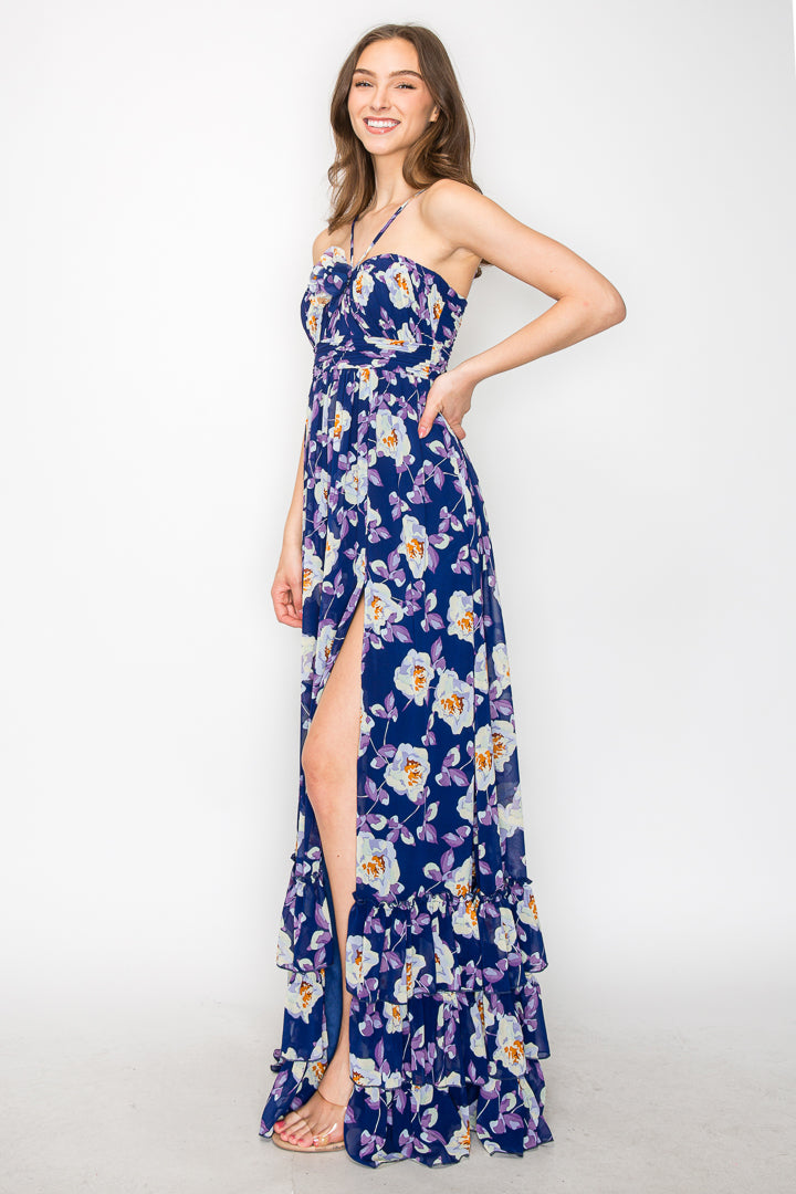Elora Maxi Chiffon Floral Gown