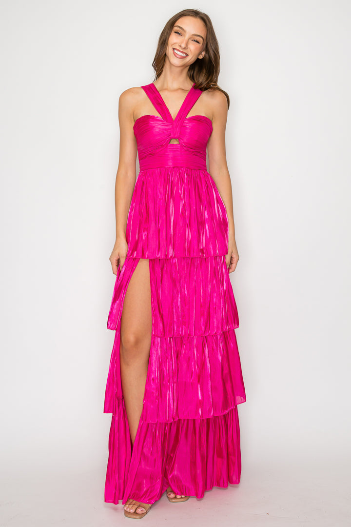 Nami Liquid Organza Tiered Gown