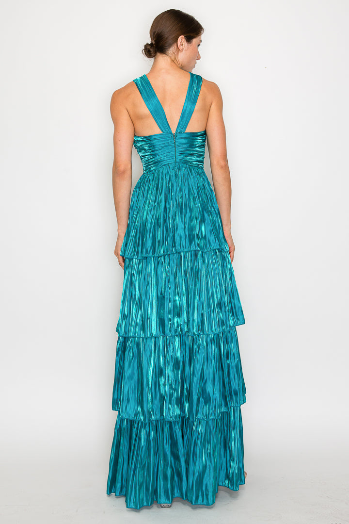 Nami Liquid Organza Tiered Gown