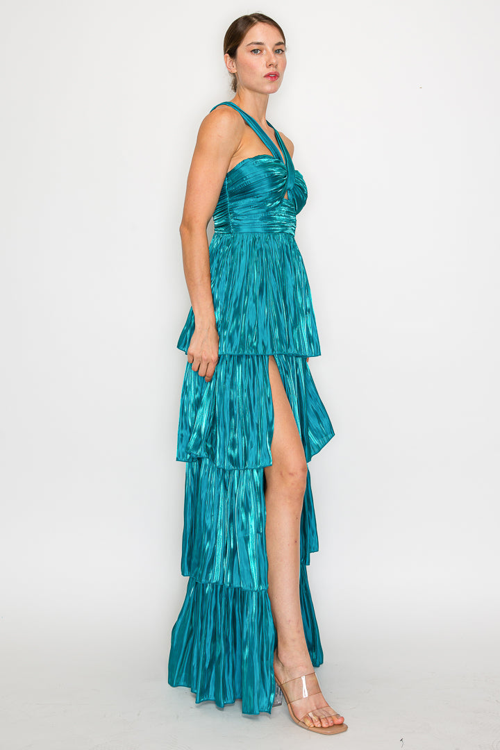 Nami Liquid Organza Tiered Gown