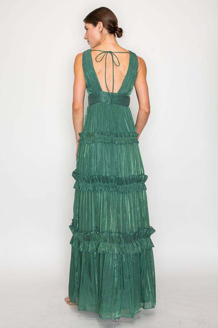 Meghan Deep V-Neck Light Organza Gown Minuet Apparel Meghan Deep V-Neck Light Organza Gown Minuet Apparel