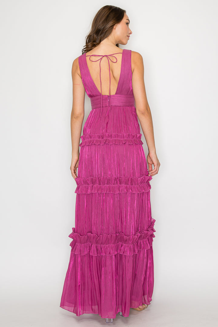 Meghan Deep V-Neck Light Organza Gown Minuet Apparel Meghan Deep V-Neck Light Organza Gown Minuet Apparel