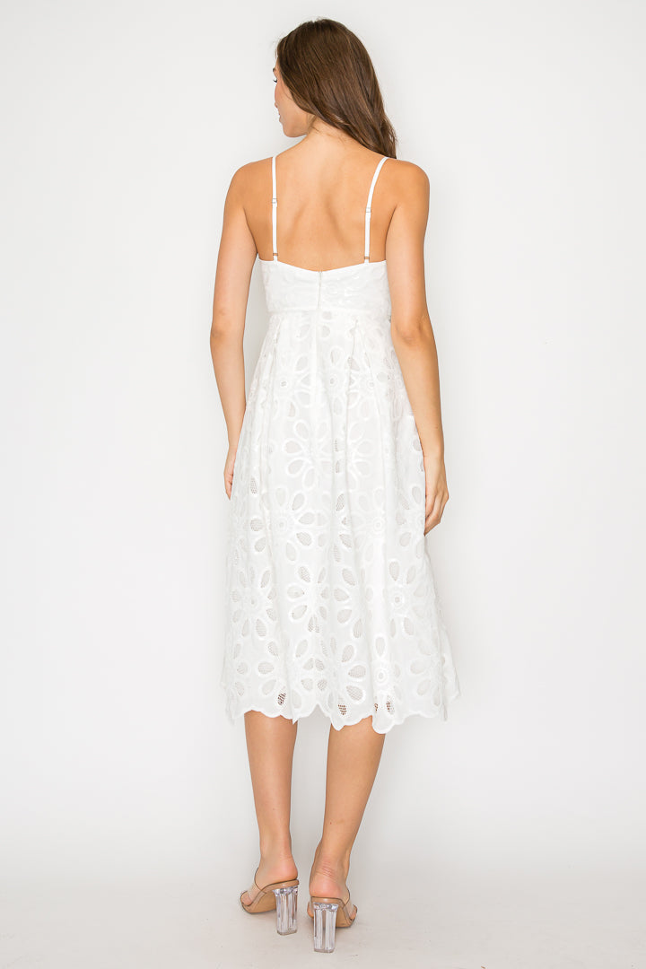 Tinsley Eyelet Sequin Midi Dress