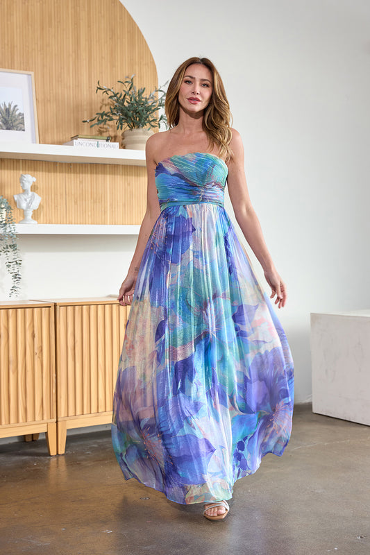 Aira Organza Strapless Maxi