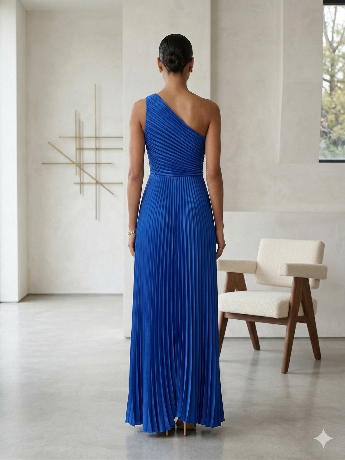 Kenana One Shoulder Satin Dress