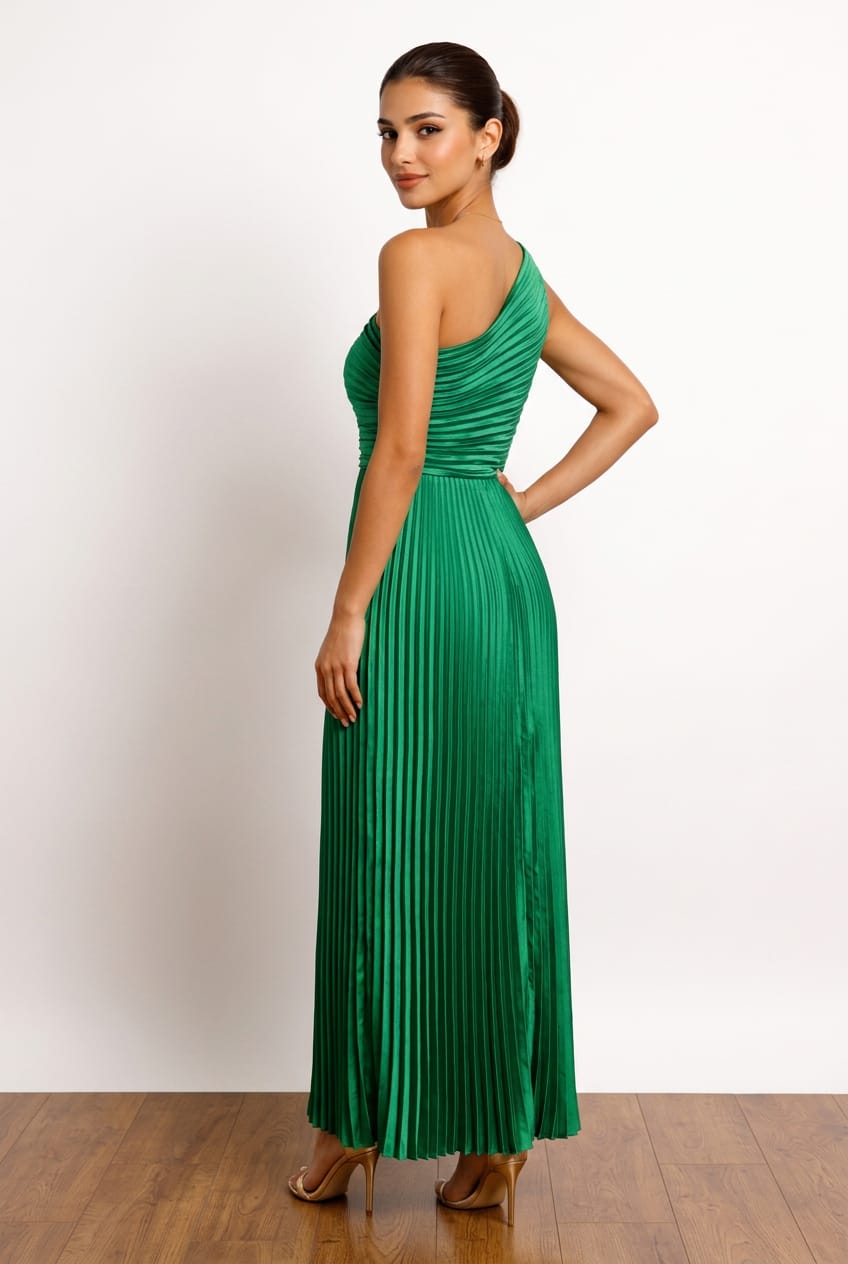 Kenana One Shoulder Satin Dress