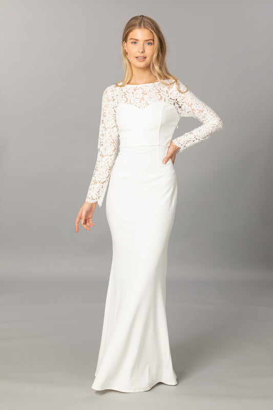 Lace Long Sleeve Gown