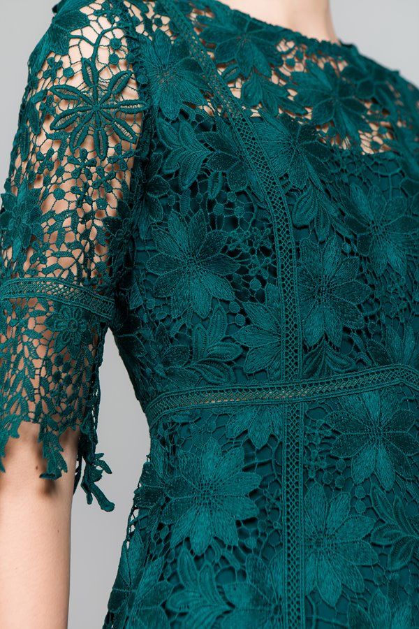 Mandy Lace Mini Dress with Scalloped Edge