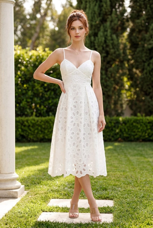 Tinsley Eyelet Sequin Midi Dress